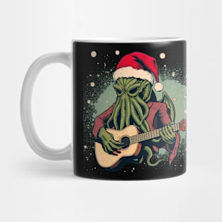 Cthulhu navideño con guitarra 1 Mug